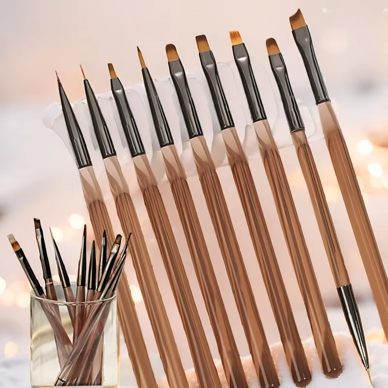 Nail Art Viral - LINMANDA 9Pcs Nail Brush Liner Painting