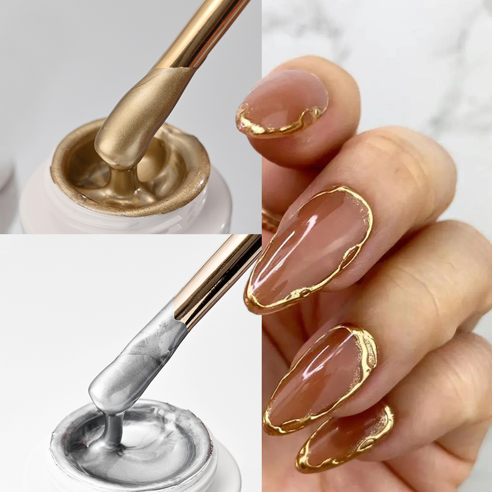 Nail Glitter Chrome - 8g/Jar Y2K Mirror Metallic Painting Gel