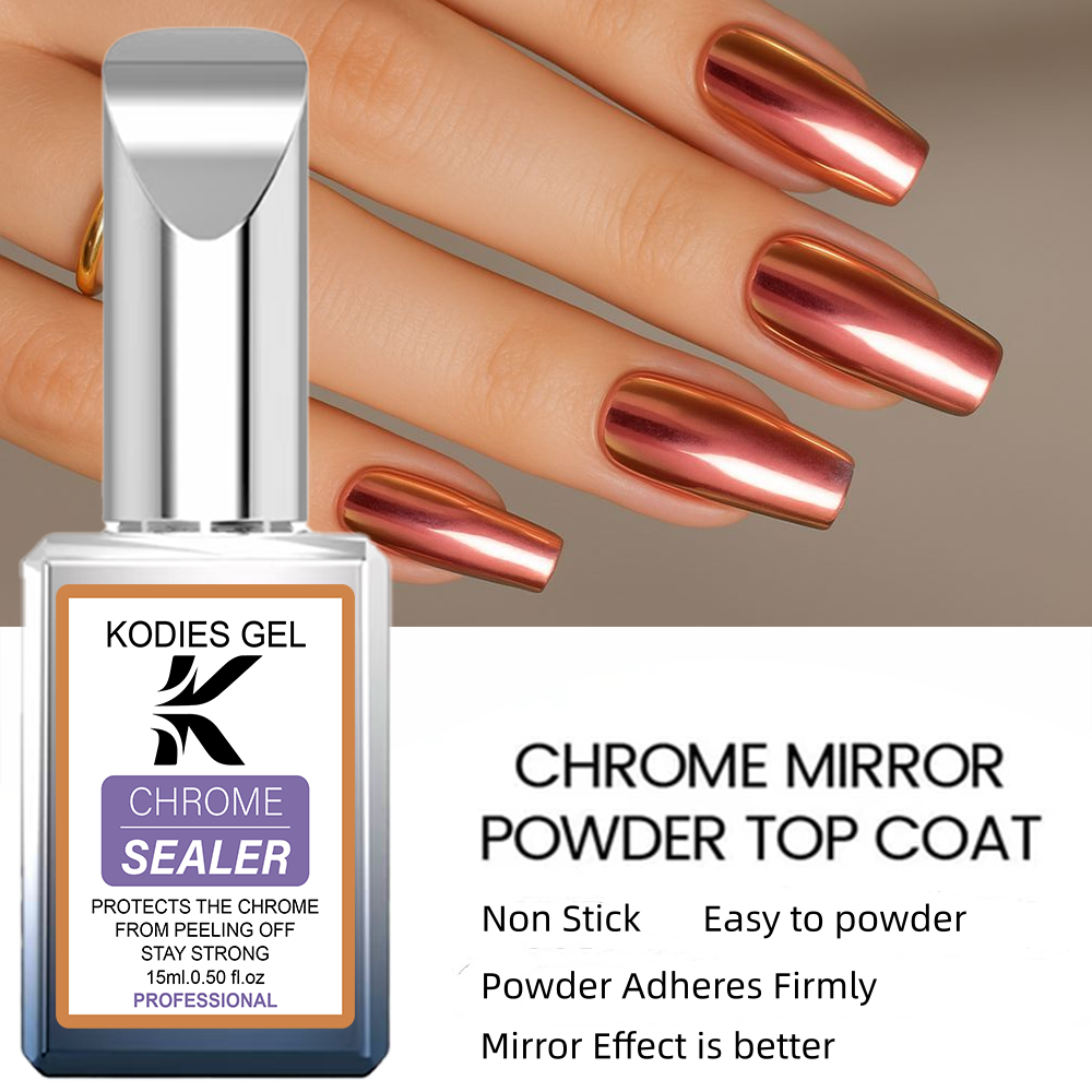 Nail Glitter Chrome - KODIES GEL Chrome Top Coat No