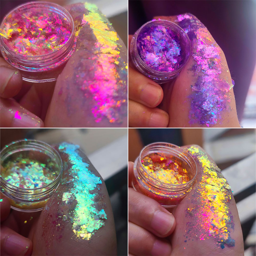 Sparkly Chameleon Nail Opal Fl - Nail Glitter Chrome บทวิจารณ์และราคา