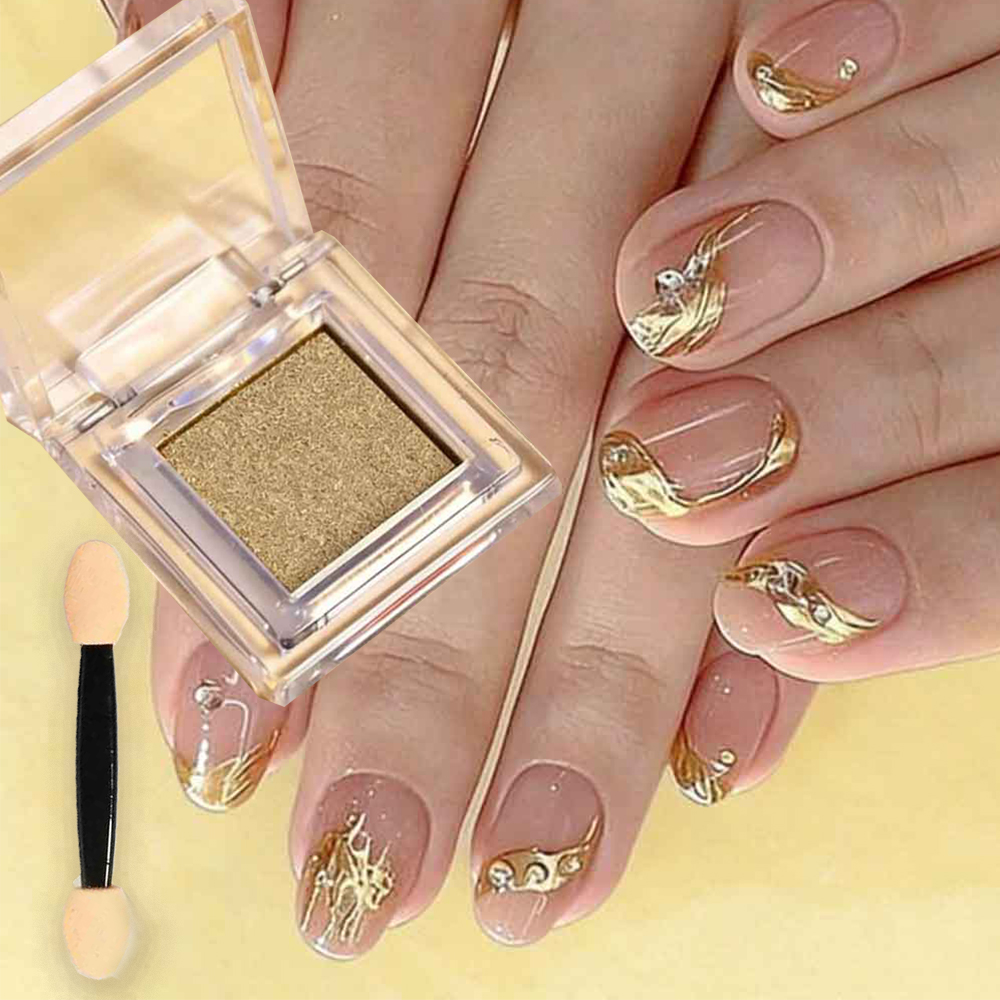 Solid Magic Mirror Gold Chrome - Nail Glitter Chrome บทวิจารณ์และราคา