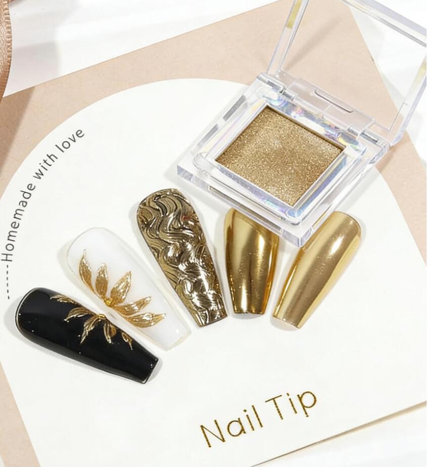 Solid Magic Mirror Gold Chrome - Nail Glitter Chrome บทวิจารณ์และราคา
