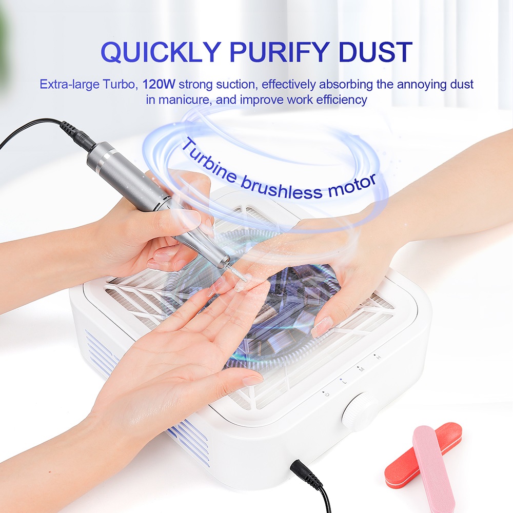 120W Powerful Nail Dust Collec - Nail Art Kaki บทวิจารณ์และราคา