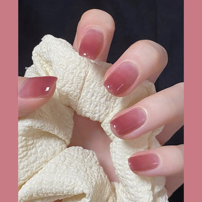 24Pcs Simple Short Gradient Na - Nail Art Simple Elegant บทวิจารณ์และราคา