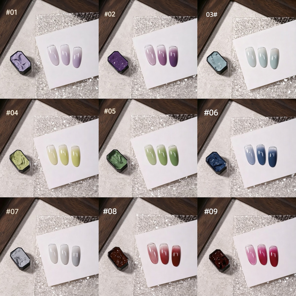 1pc solid  9-grid color painti - Nail Art Halal บทวิจารณ์และราคา