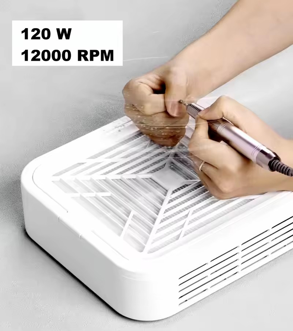 120W Powerful Nail Dust Collec - Nail Art Kaki บทวิจารณ์และราคา