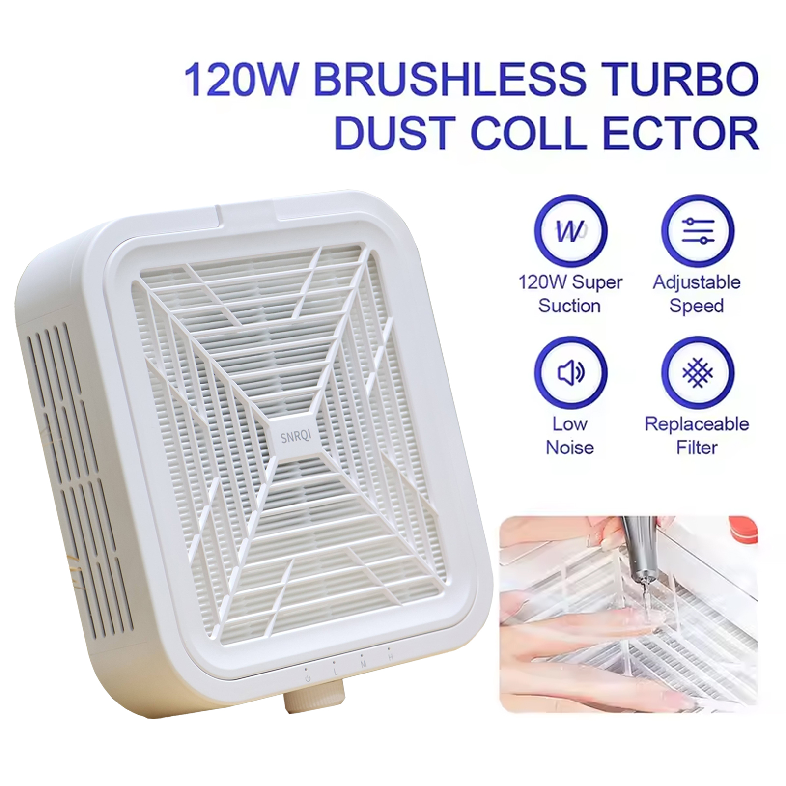 120W Powerful Nail Dust Collec - Nail Art Kaki บทวิจารณ์และราคา
