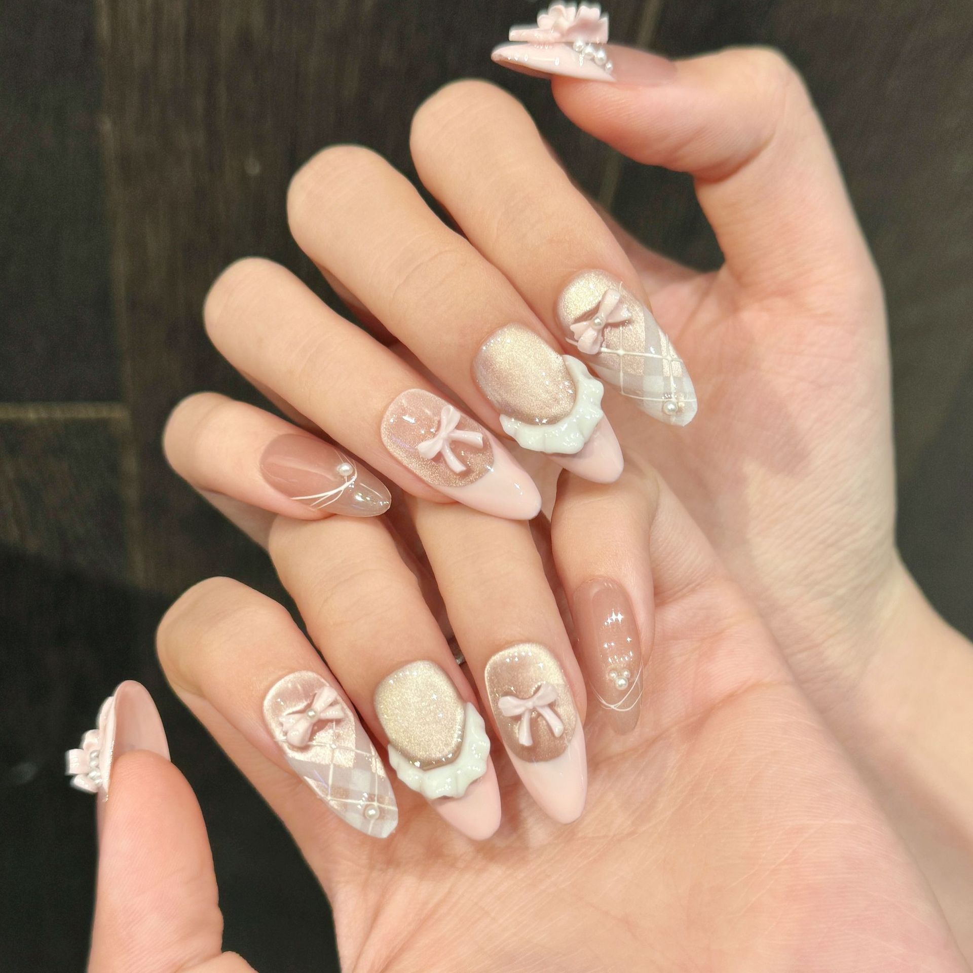 10pcs Handmade Press on Nails  - Nail Art Strawberry บทวิจารณ์และราคา