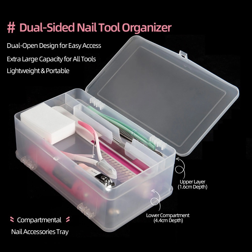 Dual-Open 2-Tier Super Capacit - Nail Art Kaki บทวิจารณ์และราคา