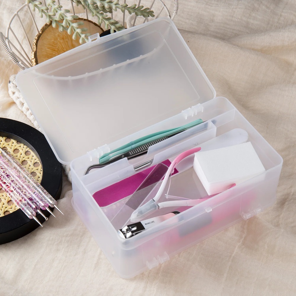 Dual-Open 2-Tier Super Capacit - Nail Art Kaki บทวิจารณ์และราคา