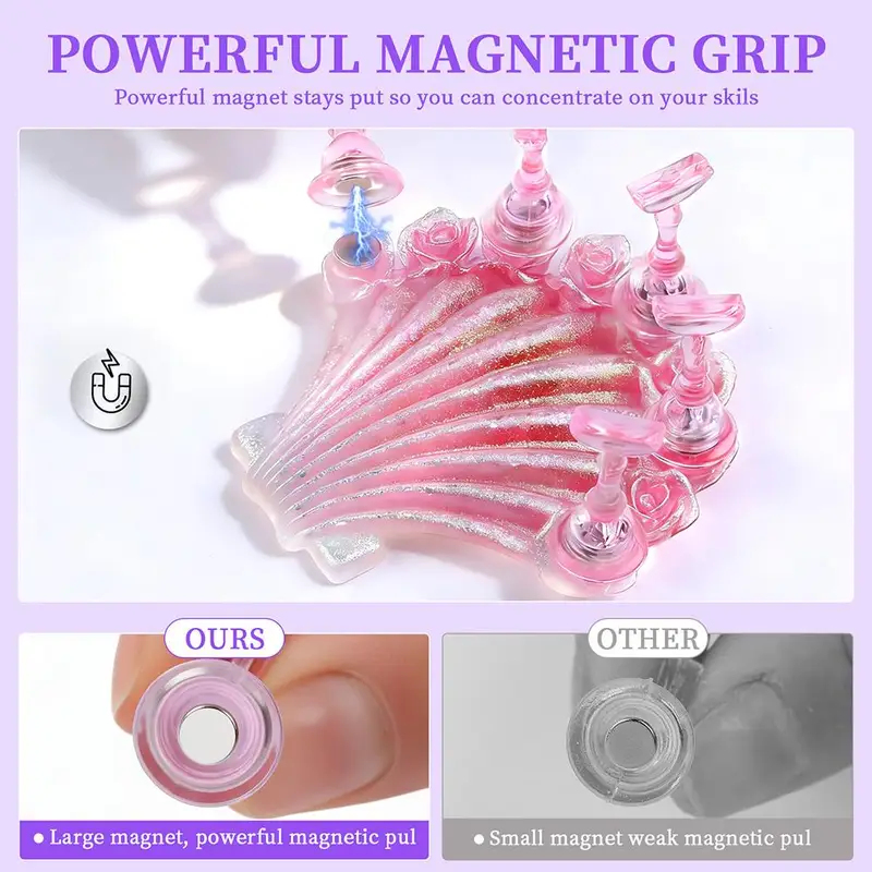 1Set Magnetic Nail Art Display - Nail Art Viral บทวิจารณ์และราคา