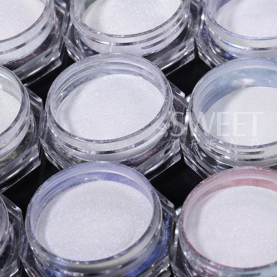 12pcs/set Shimmer Aurora Nail  - Nail Glitter Chrome บทวิจารณ์และราคา
