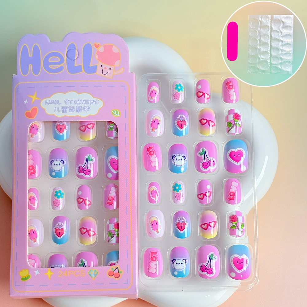 24Pcs/Box Lovely Red Cherry St - Nail Art Strawberry บทวิจารณ์และราคา