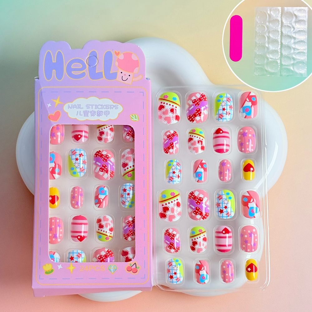 24Pcs/Box Lovely Red Cherry St - Nail Art Strawberry บทวิจารณ์และราคา