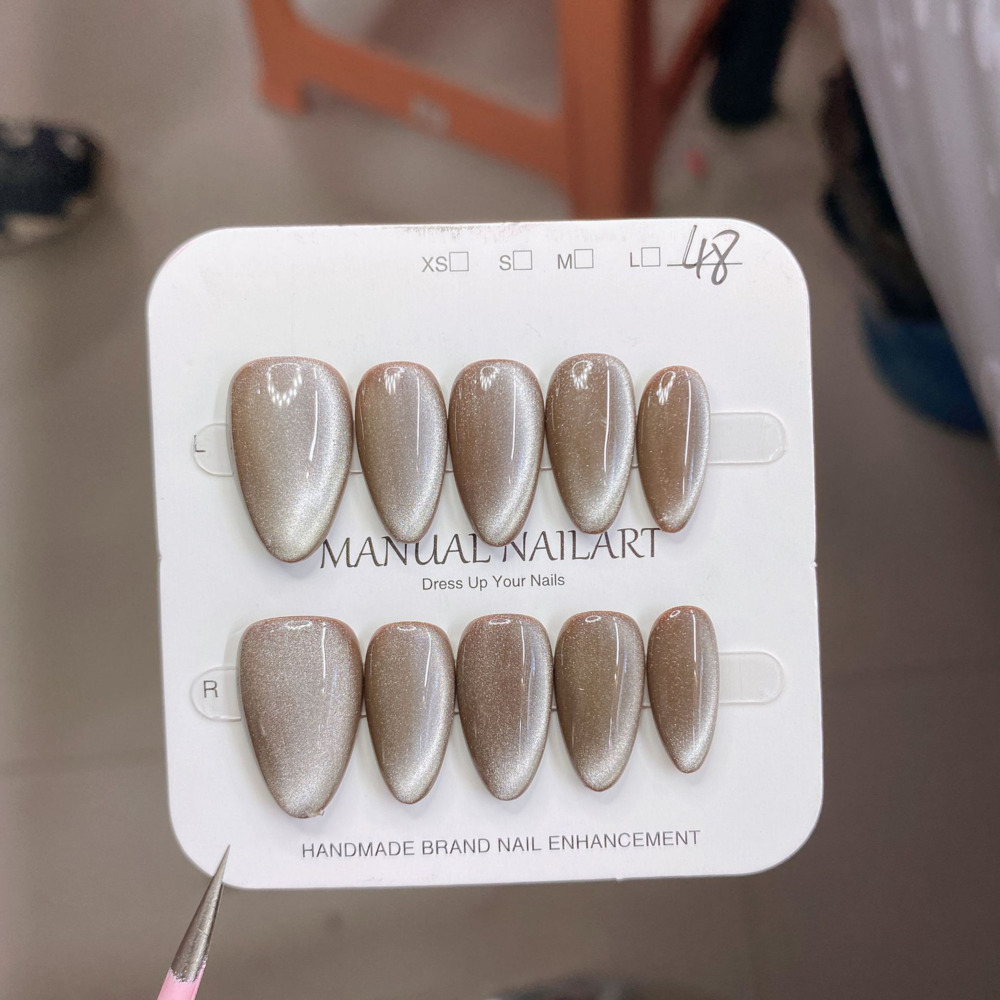 10pc French Almond Shape Cat's - Nail Art Halal บทวิจารณ์และราคา