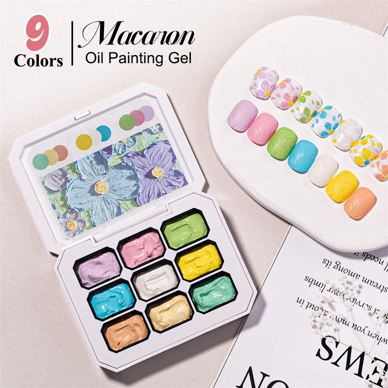 1pc 9-color Makaron solid nail - Nail Art Halal บทวิจารณ์และราคา