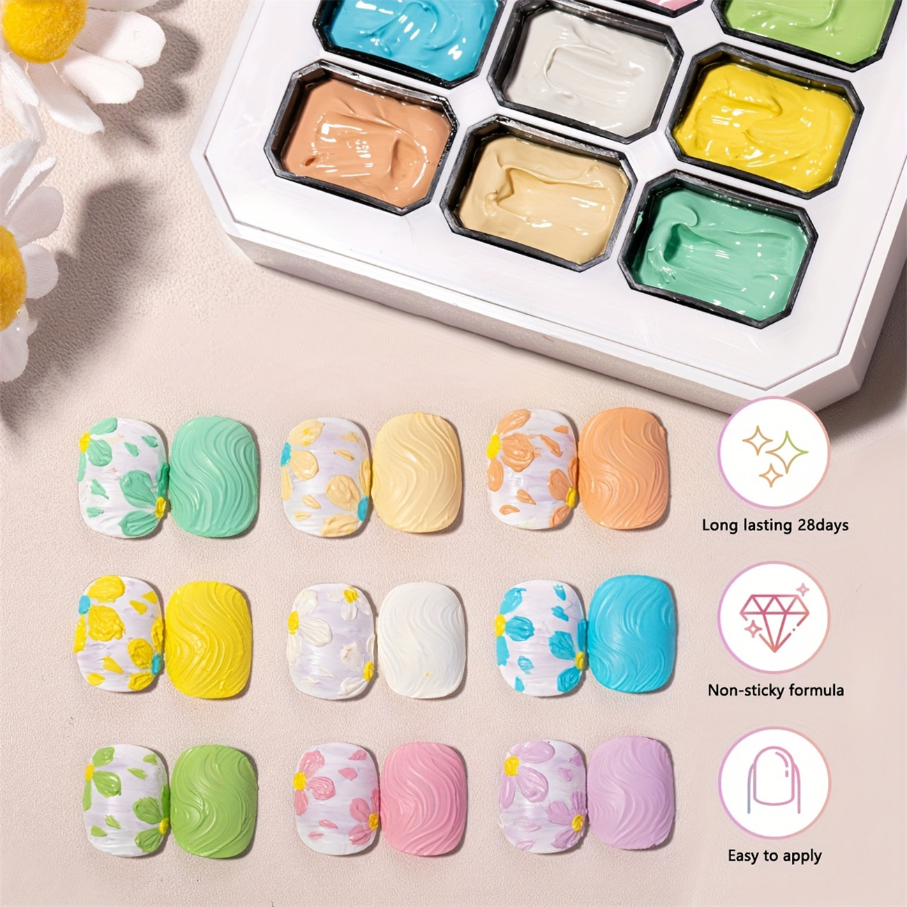 1pc 9-color Makaron solid nail - Nail Art Halal บทวิจารณ์และราคา