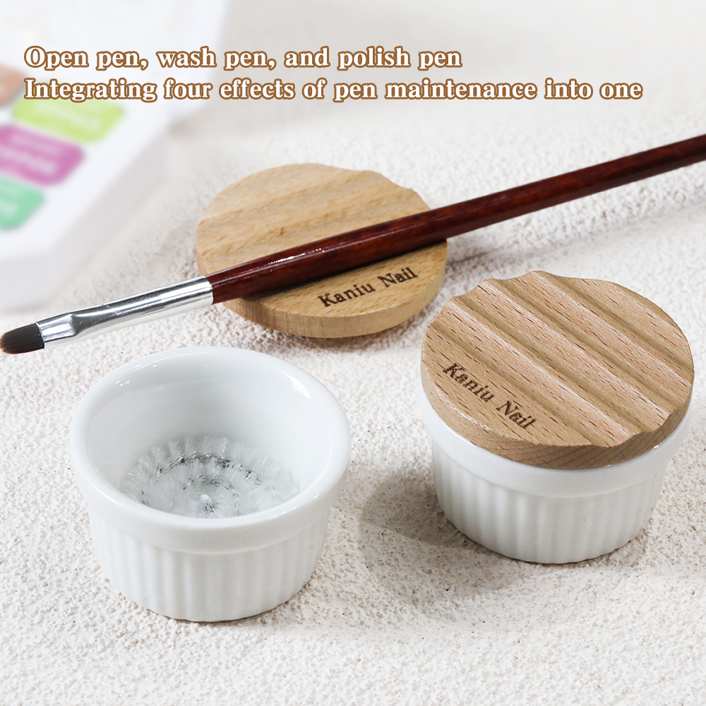 KANIU Smooth Brush Cleaner Cup - Nail Art Kaki บทวิจารณ์และราคา