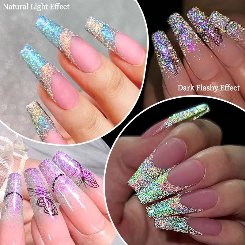 1 Box Multichrome Chameleonic  - Nail Glitter Chrome บทวิจารณ์และราคา