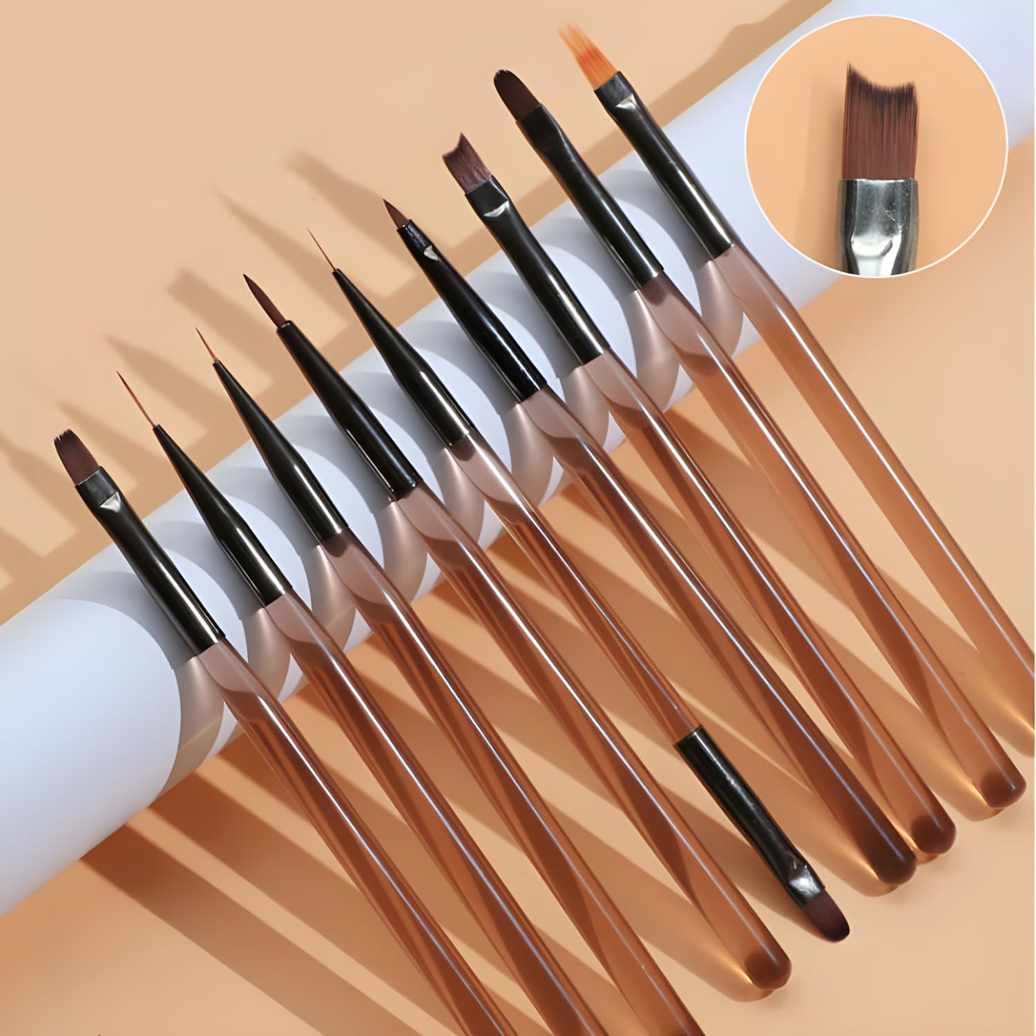 LINMANDA 9Pcs Nail Brush Liner - Nail Art Viral บทวิจารณ์และราคา