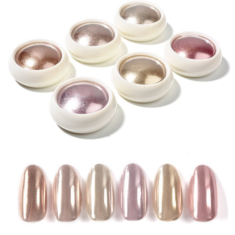 6 Pcs Fantasy Mirror Chrome Ef - Nail Glitter Chrome บทวิจารณ์และราคา