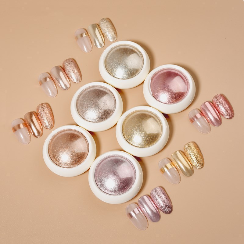 6 Pcs Fantasy Mirror Chrome Ef - Nail Glitter Chrome บทวิจารณ์และราคา