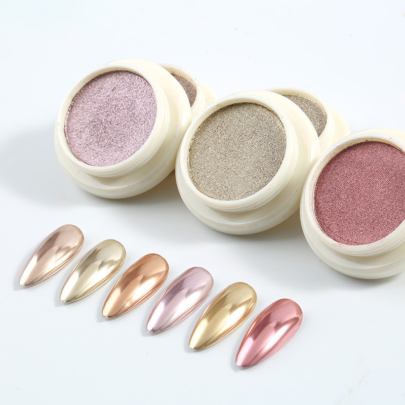 6 Pcs Fantasy Mirror Chrome Ef - Nail Glitter Chrome บทวิจารณ์และราคา