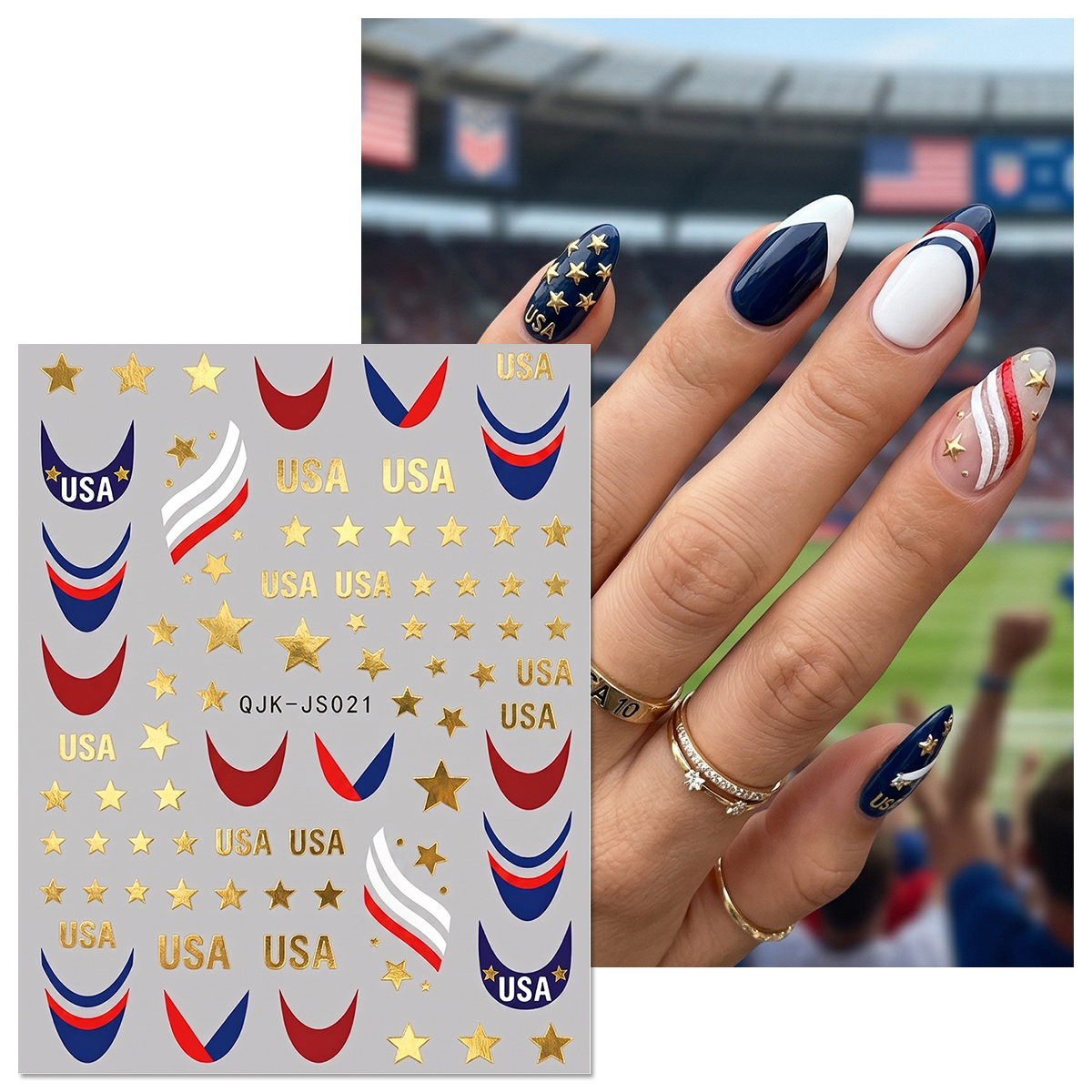 Football Style Nail Stickers,  - Nail Art France บทวิจารณ์และราคา