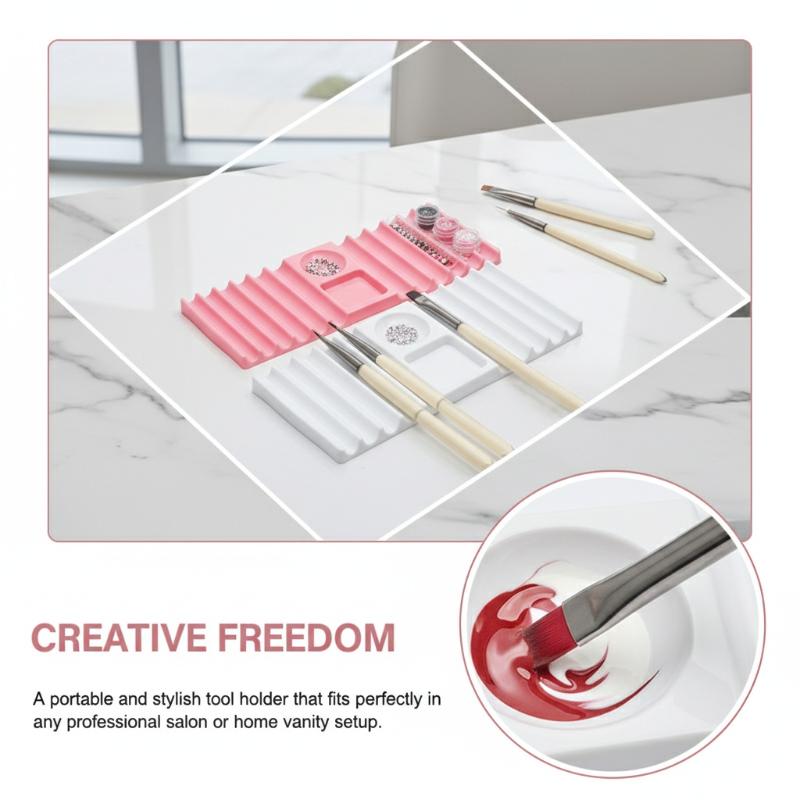 Reusable Nail Art Palette with - Nail Art Kaki บทวิจารณ์และราคา