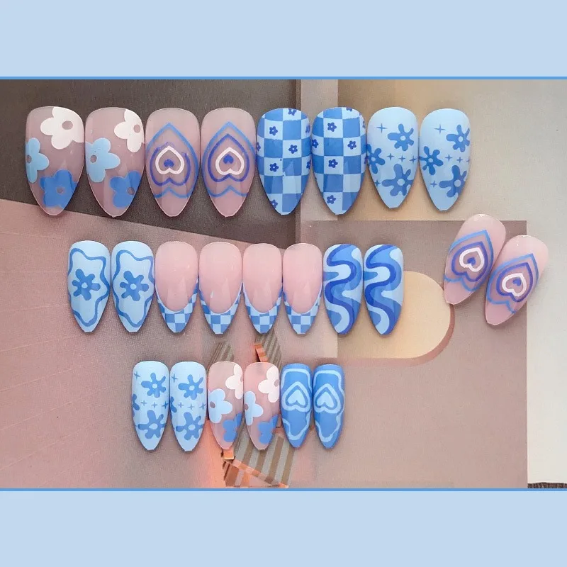 24 Pcs Press on Nails Love Des - Nail Art France บทวิจารณ์และราคา