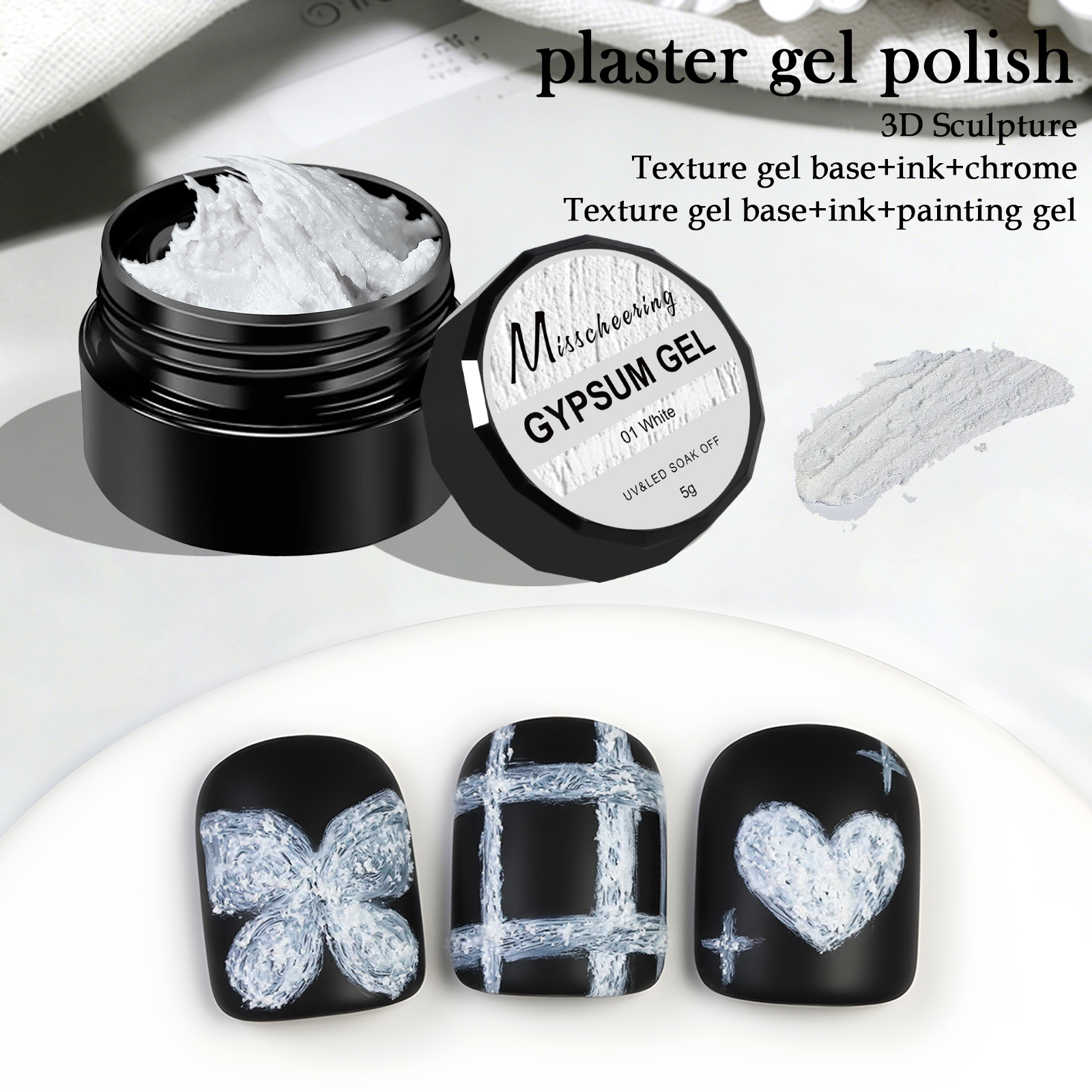 5g Solid Gypsum Painting Nail  - Nail Art Halal บทวิจารณ์และราคา