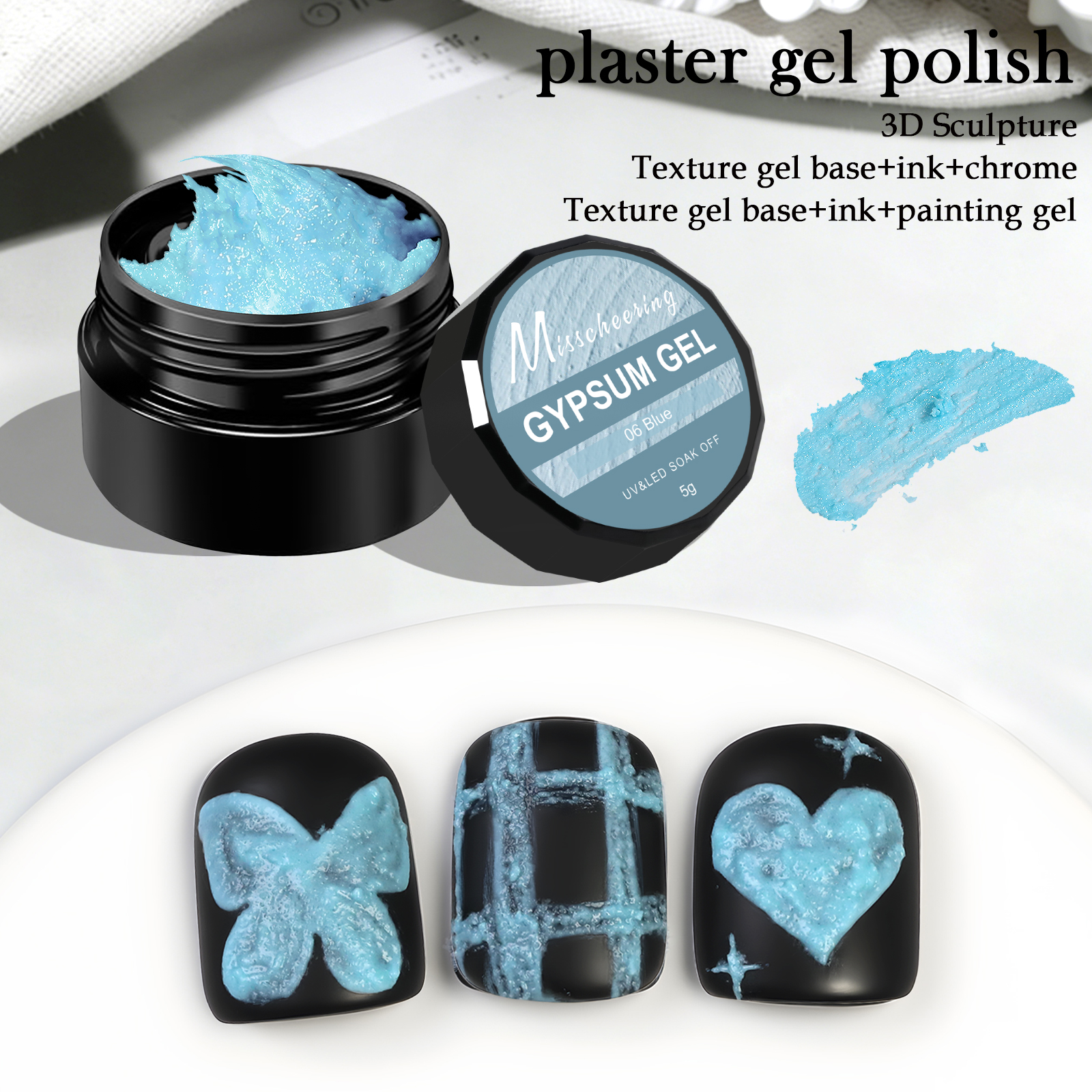 5g Solid Gypsum Painting Nail  - Nail Art Halal บทวิจารณ์และราคา