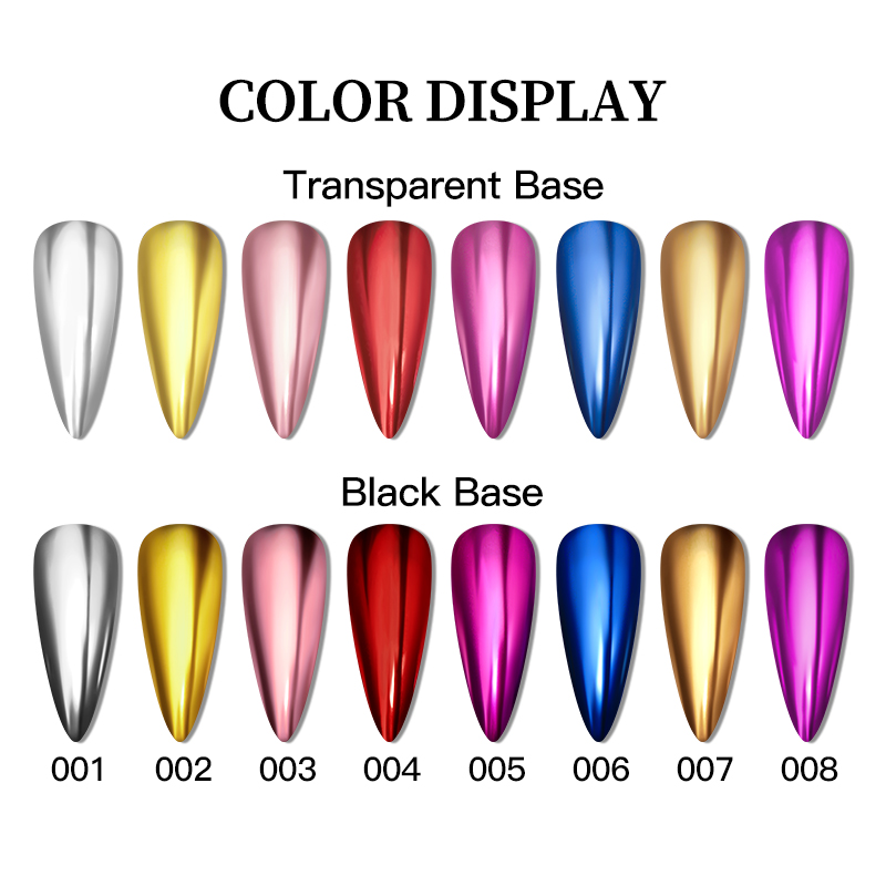 Metallic Gold Silver Mirror Po - Nail Glitter Chrome บทวิจารณ์และราคา