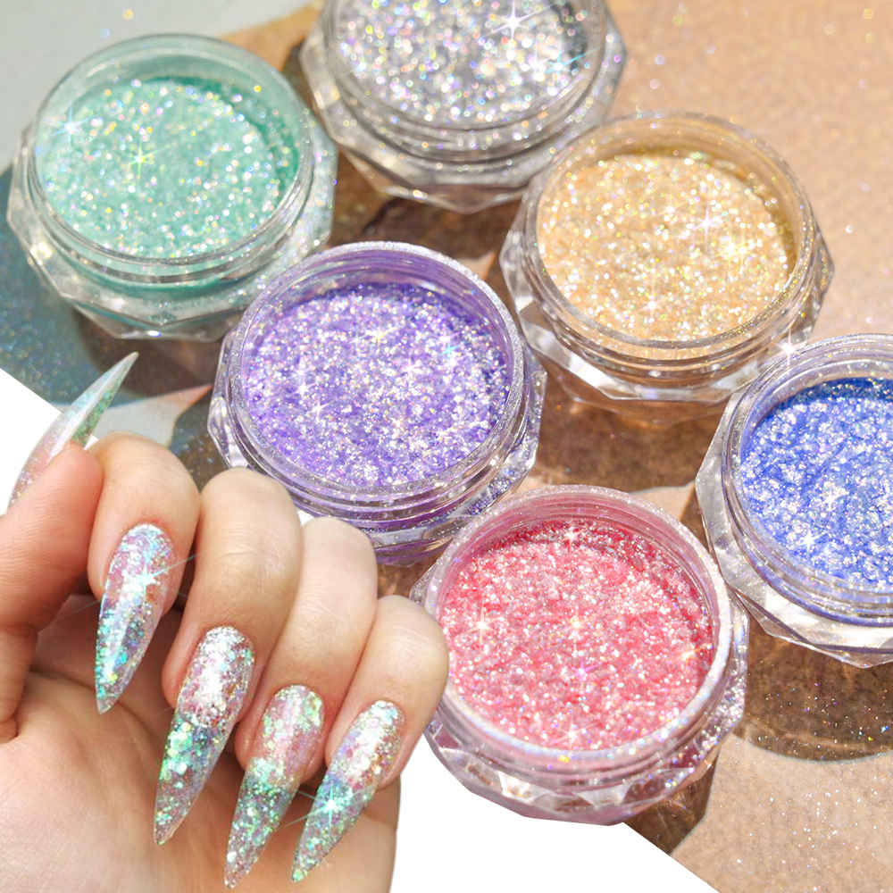Super Shiny Gold Opal Nail Pow - Nail Glitter Chrome บทวิจารณ์และราคา