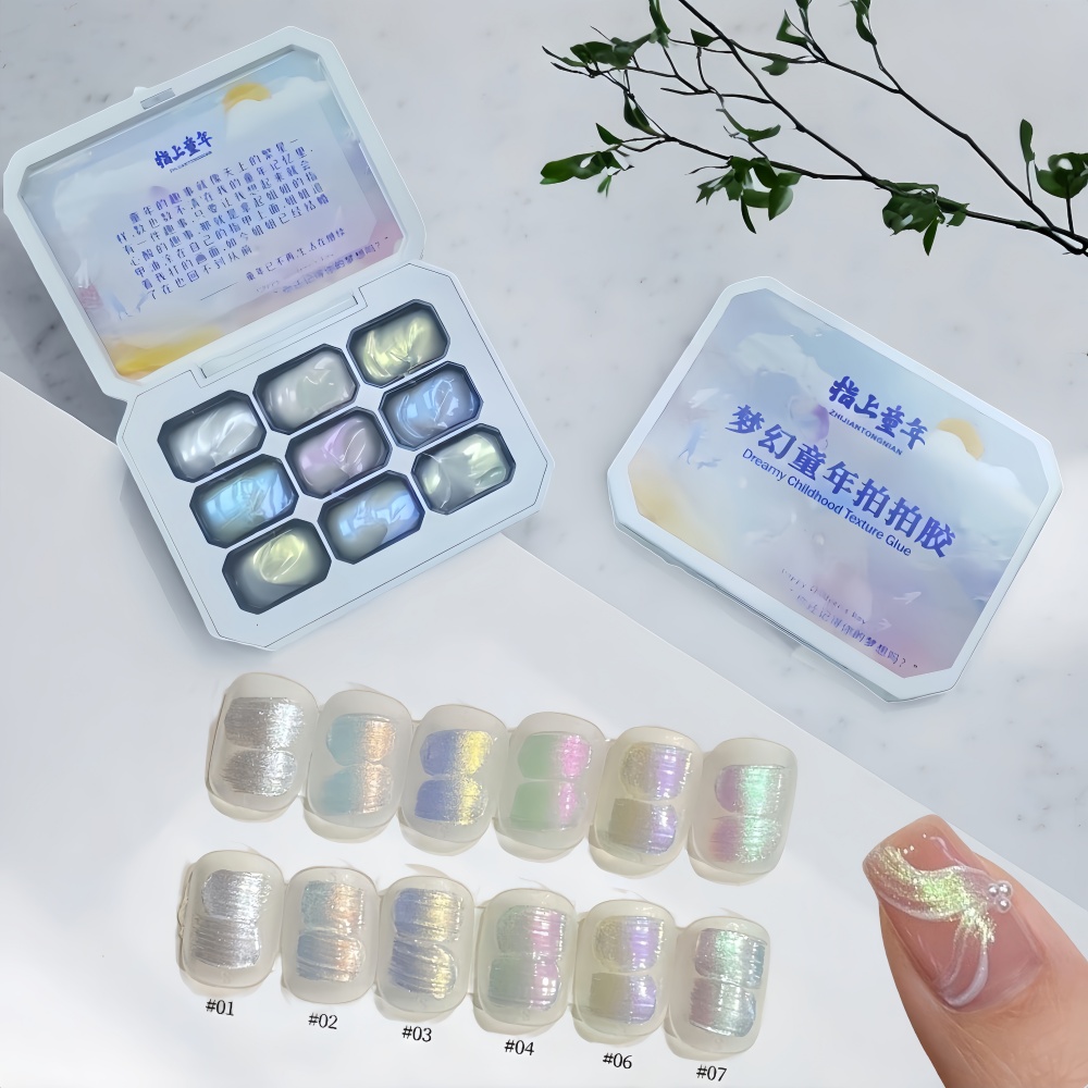 1pc 9-color new popular pattin - Nail Art Halal บทวิจารณ์และราคา