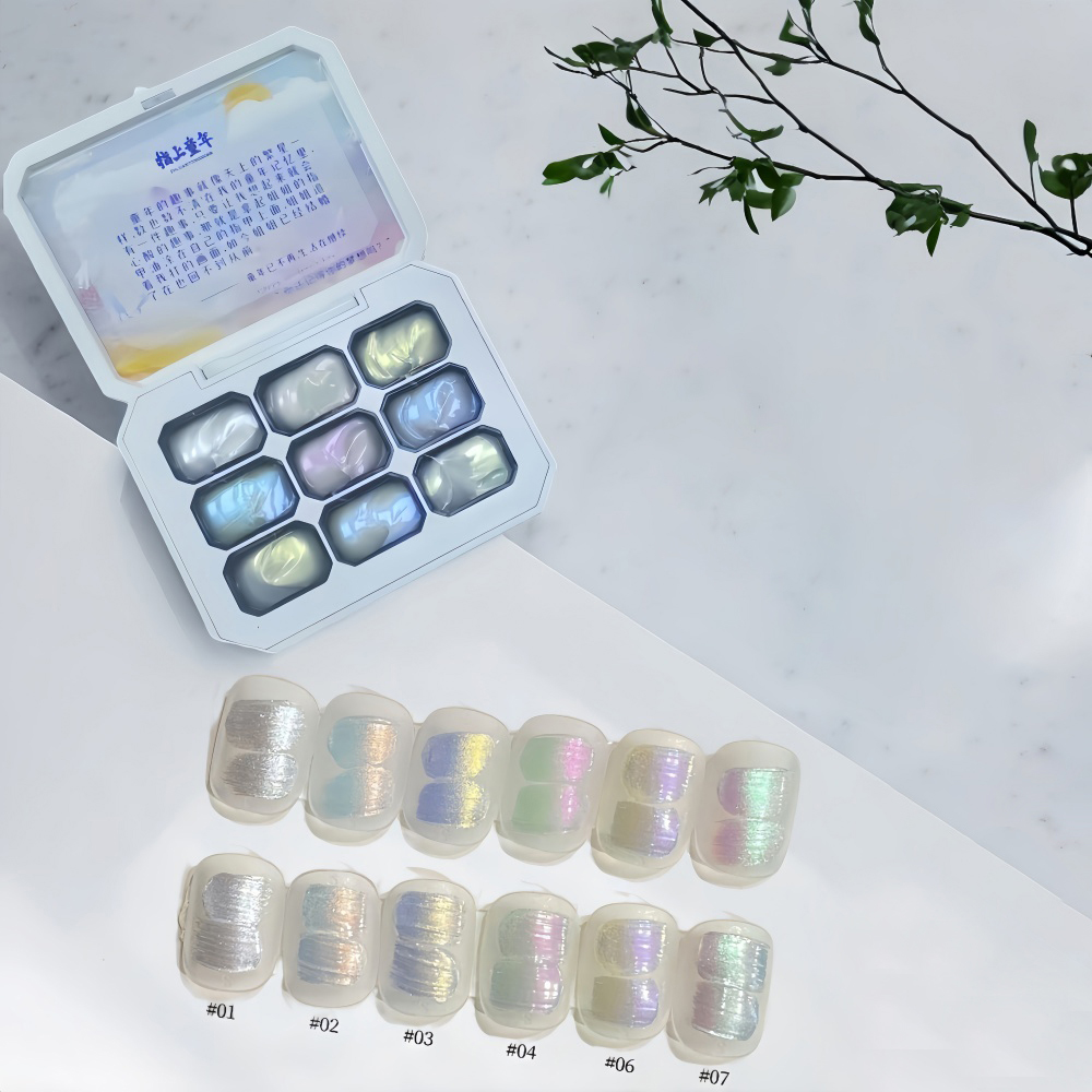 1pc 9-color new popular pattin - Nail Art Halal บทวิจารณ์และราคา