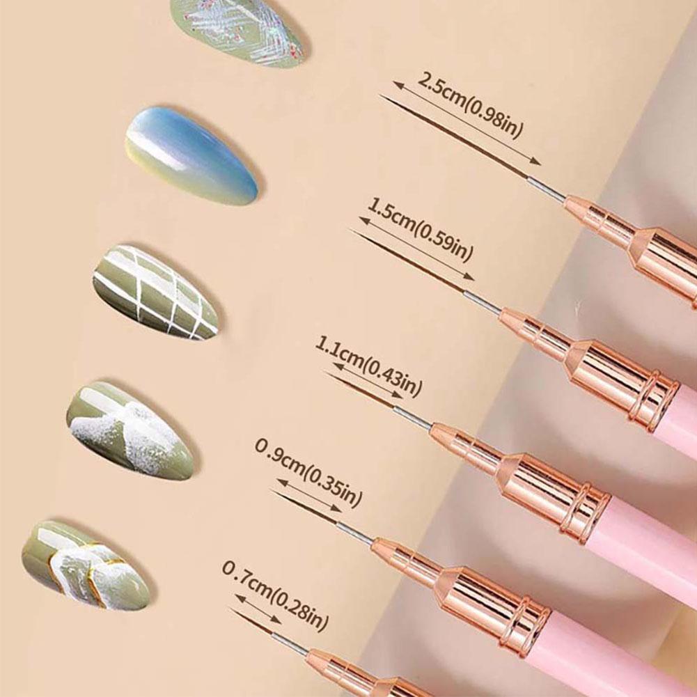 5pcs Nail Art Liner Brush Set  - Nail Art Kaki บทวิจารณ์และราคา