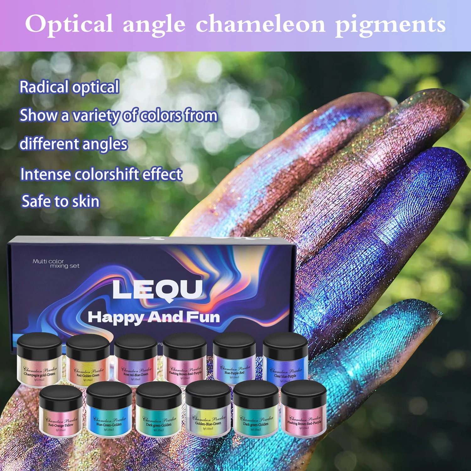 A set of chameleon pink nail c - Nail Glitter Chrome บทวิจารณ์และราคา