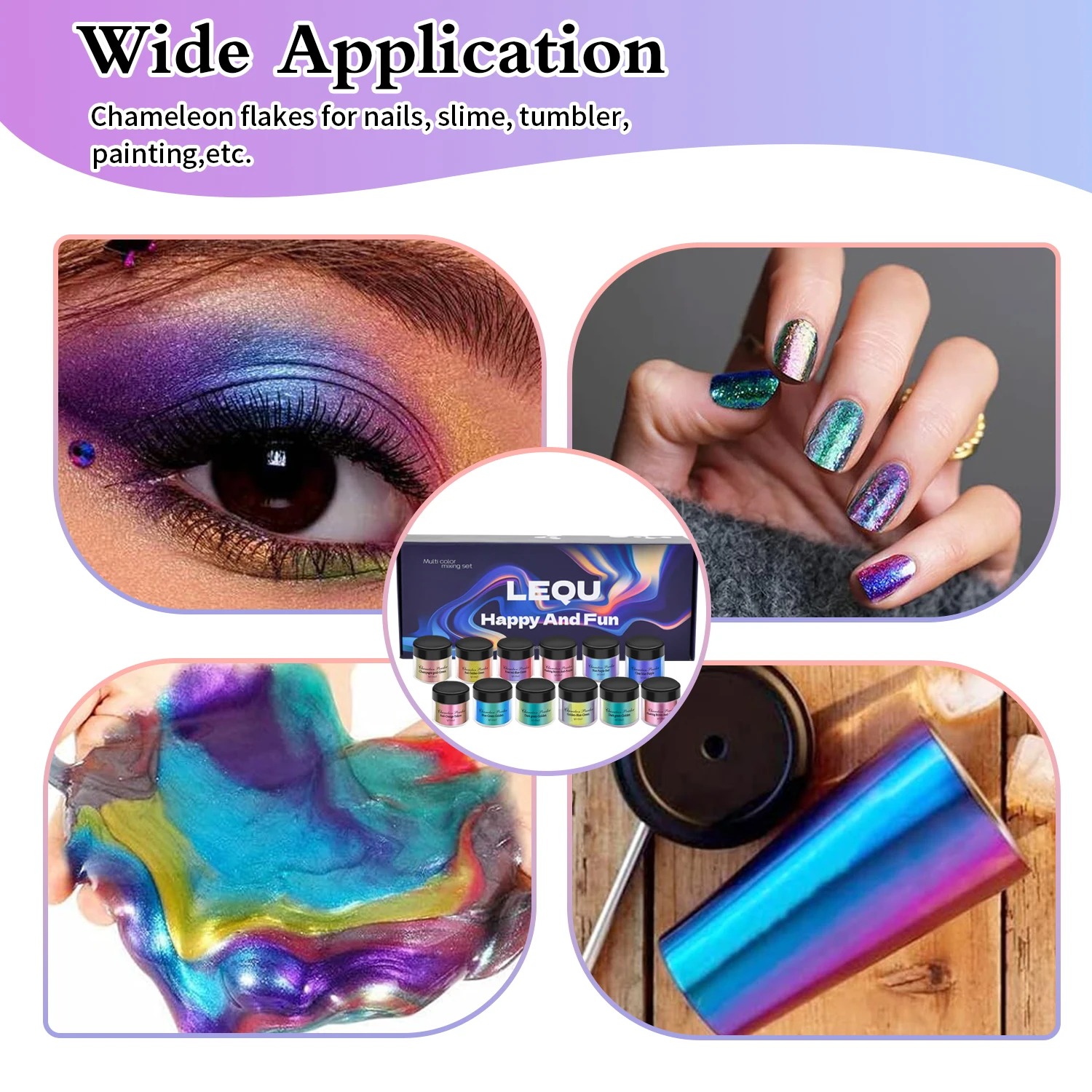 A set of chameleon pink nail c - Nail Glitter Chrome บทวิจารณ์และราคา