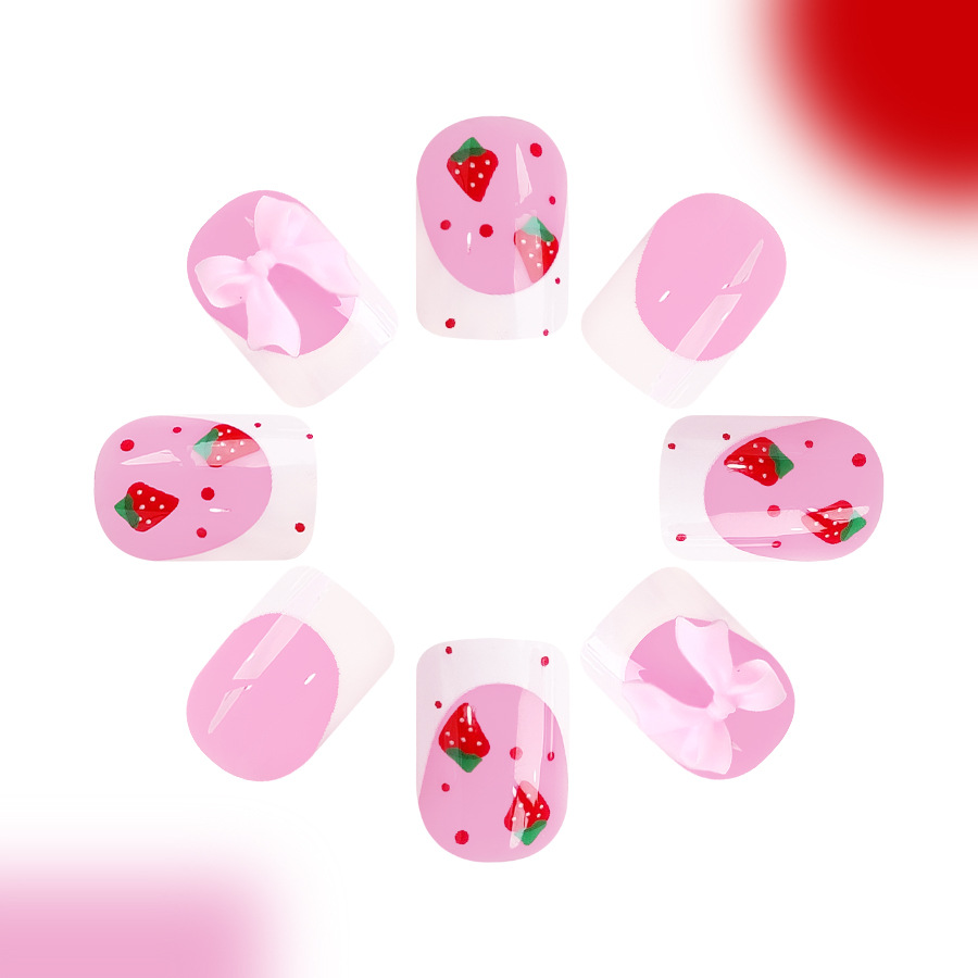 24pcs Red Strawberry Designs F - Nail Art Strawberry บทวิจารณ์และราคา