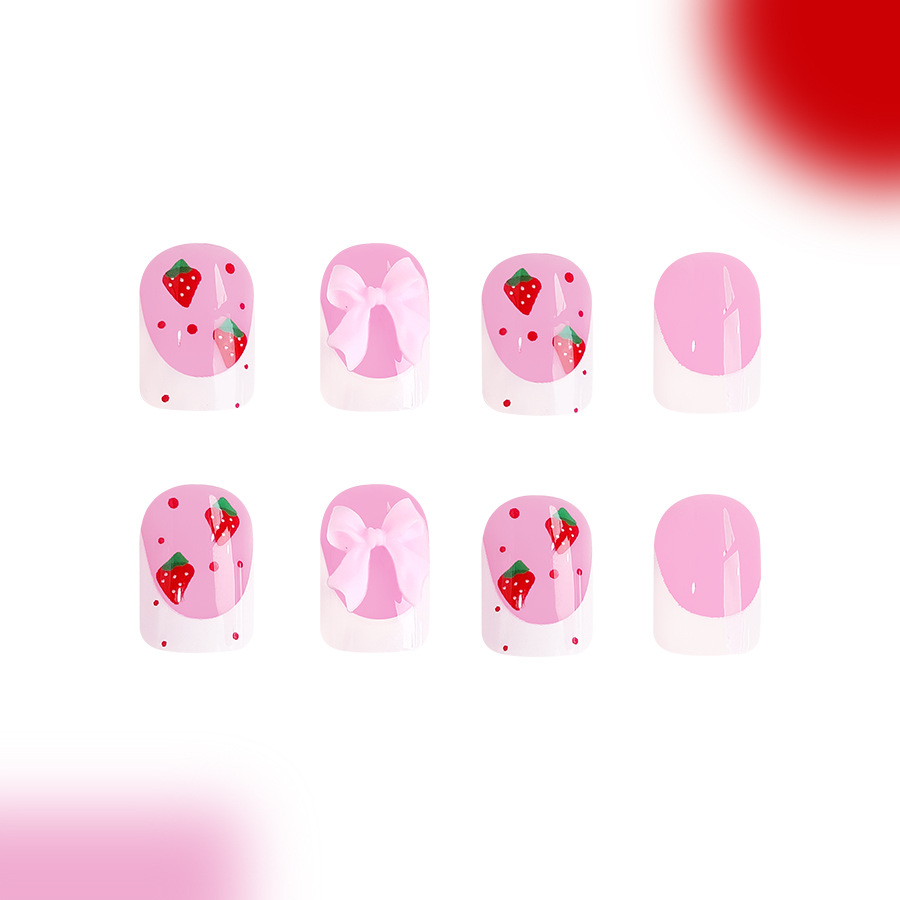 24pcs Red Strawberry Designs F - Nail Art Strawberry บทวิจารณ์และราคา