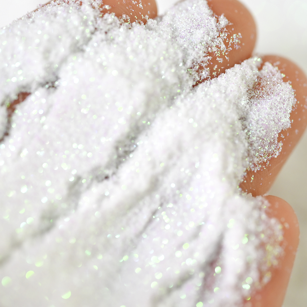 10/50g Iridescent White Nail A - Nail Glitter Chrome บทวิจารณ์และราคา