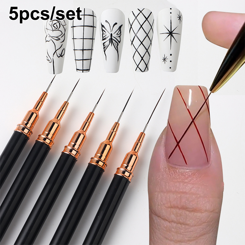 #5Pcs/Set Professional Nail Ar - Nail Art Kaki บทวิจารณ์และราคา