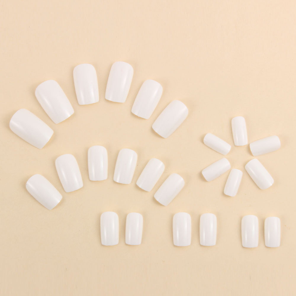 24PCS Simple White Press on Na - Nail Art Simple Elegant บทวิจารณ์และราคา