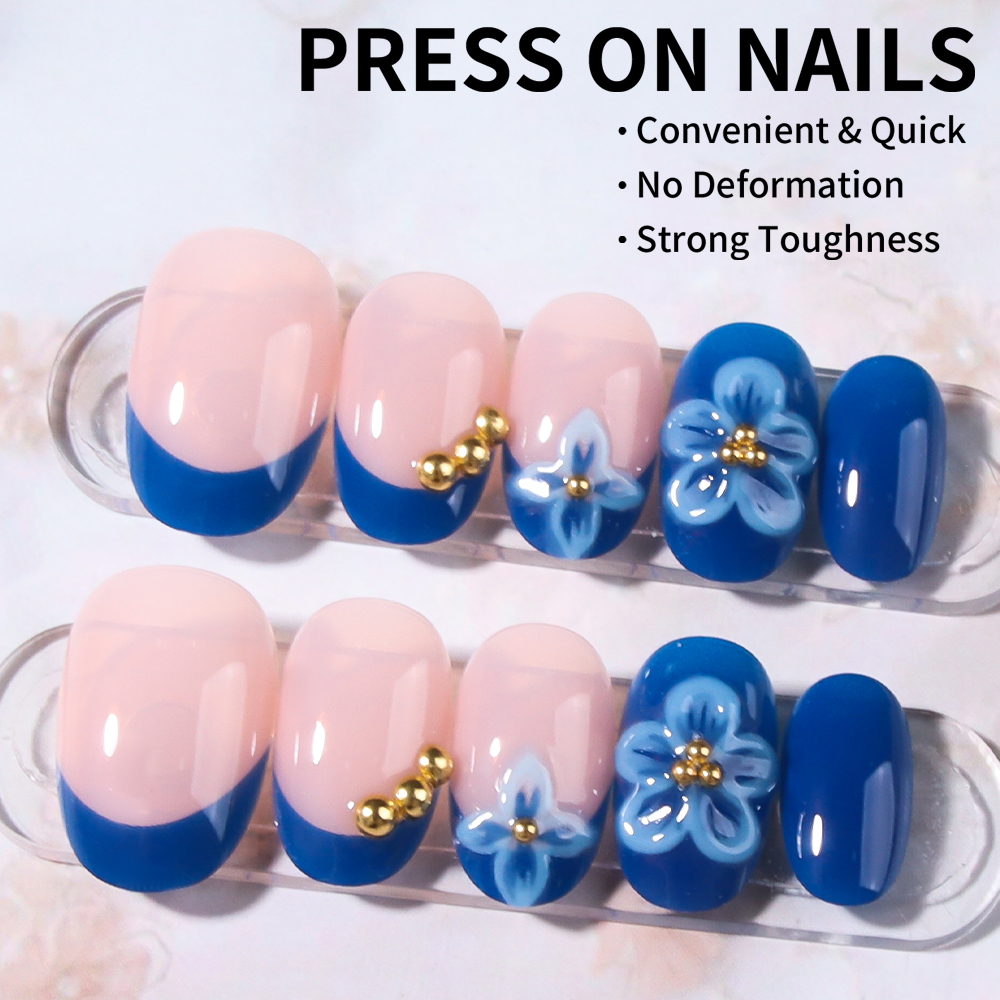 24pcs Short Oval 3D Gel Nail S - Nail Art Halal บทวิจารณ์และราคา