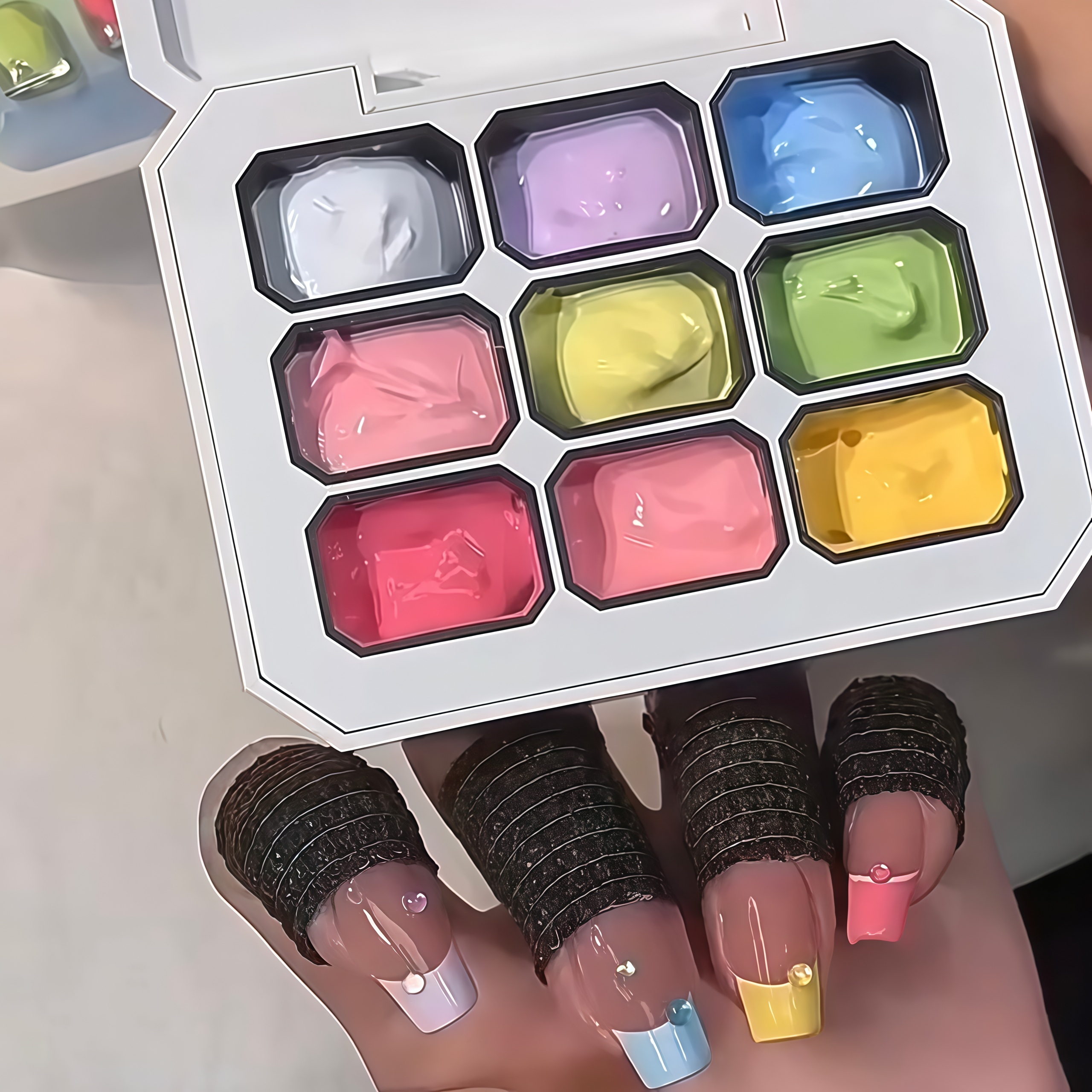 9-color solid nail polish,  Ma - Nail Art Halal บทวิจารณ์และราคา