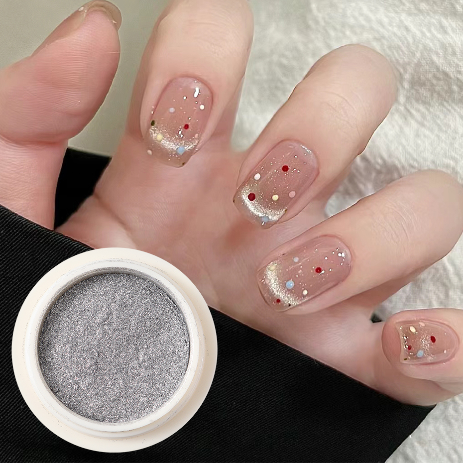 Aurora Cat Magnetic Nail Powde - Nail Glitter Chrome บทวิจารณ์และราคา