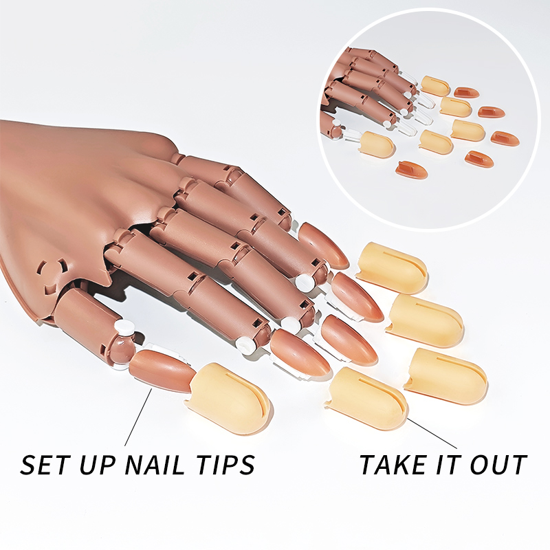 Nail Fake Practice Hand Movabl - Nail Art Viral บทวิจารณ์และราคา