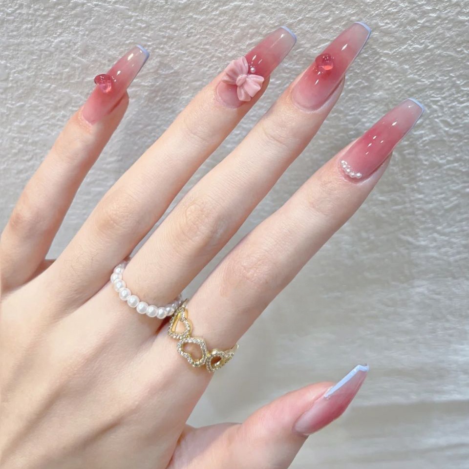 24Pcs/Box Blush France T Long  - Nail Art France บทวิจารณ์และราคา