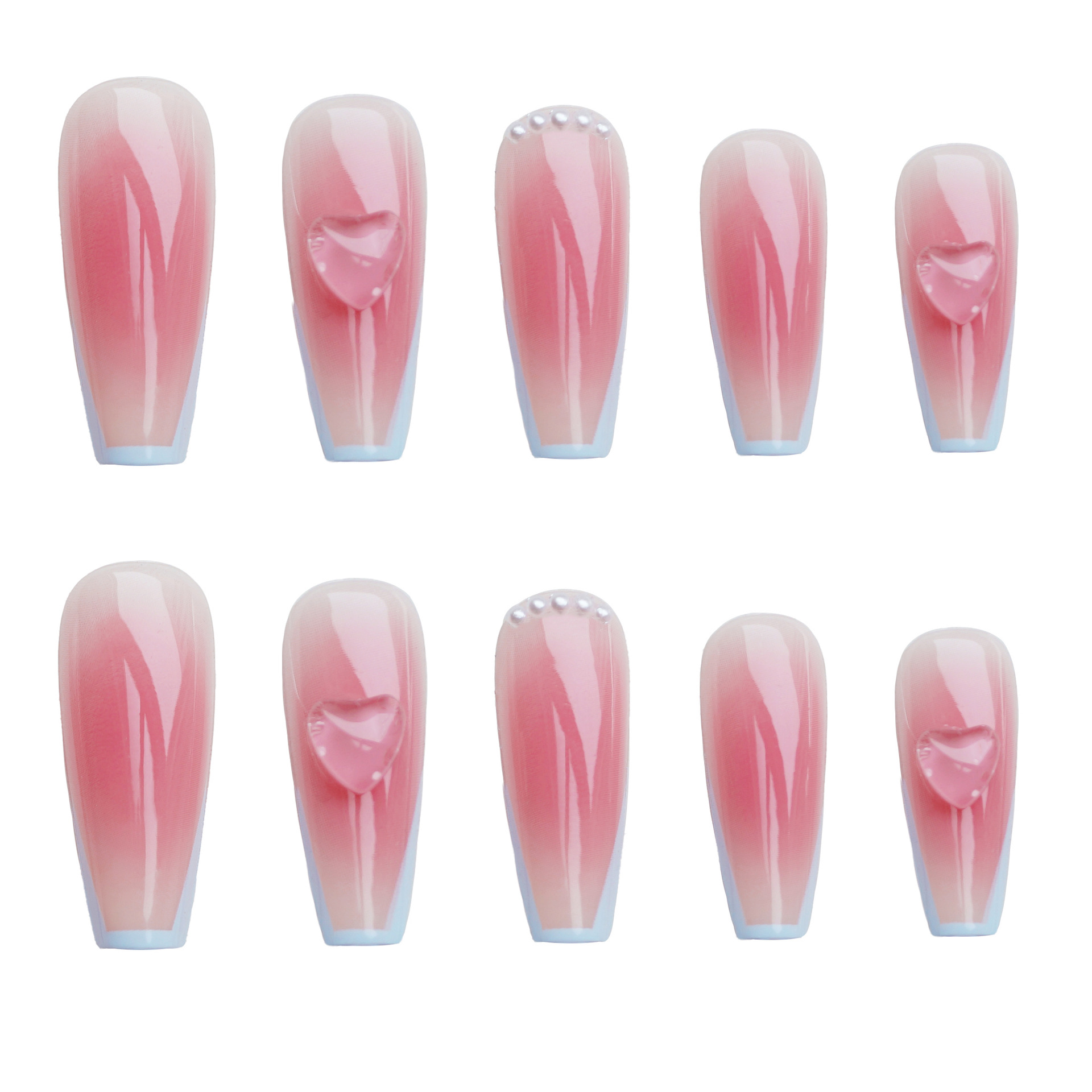 24Pcs/Box Blush France T Long  - Nail Art France บทวิจารณ์และราคา